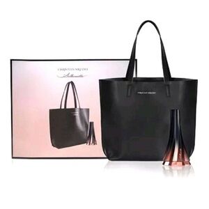 PERFUME & TOTE BAG SILHOUETTE WOMEN'S CHRISTIAN SIRIANO 2 PIECE GIFT SET NEW BOX